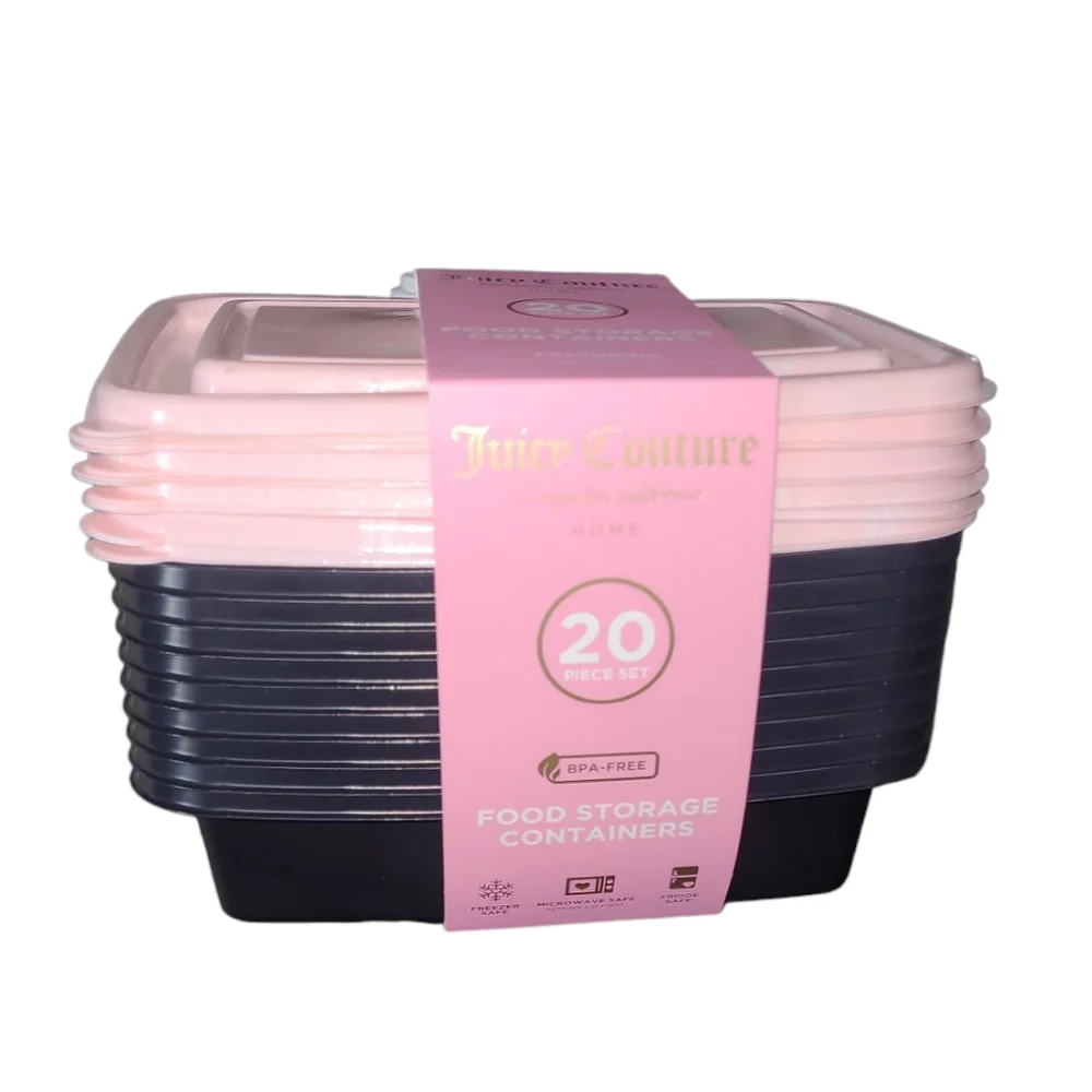 Juicy Couture Pink and Black Food Storage Set
